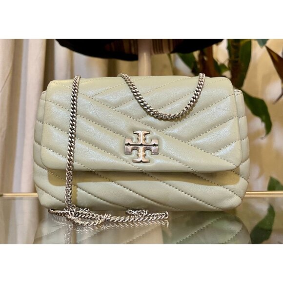 AUTHENTIC TORY BURCH SAGE GREEN KIRA HANDBAG - Picture 1 of 10